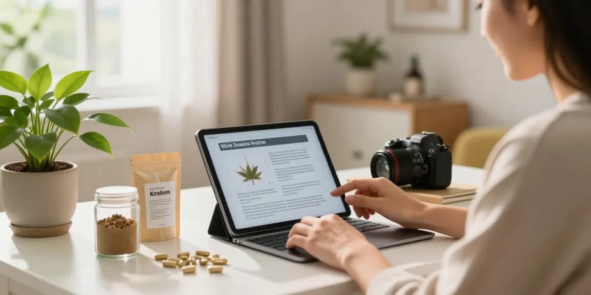 Discover white sumatra kratom benefits in a serene home workspace.