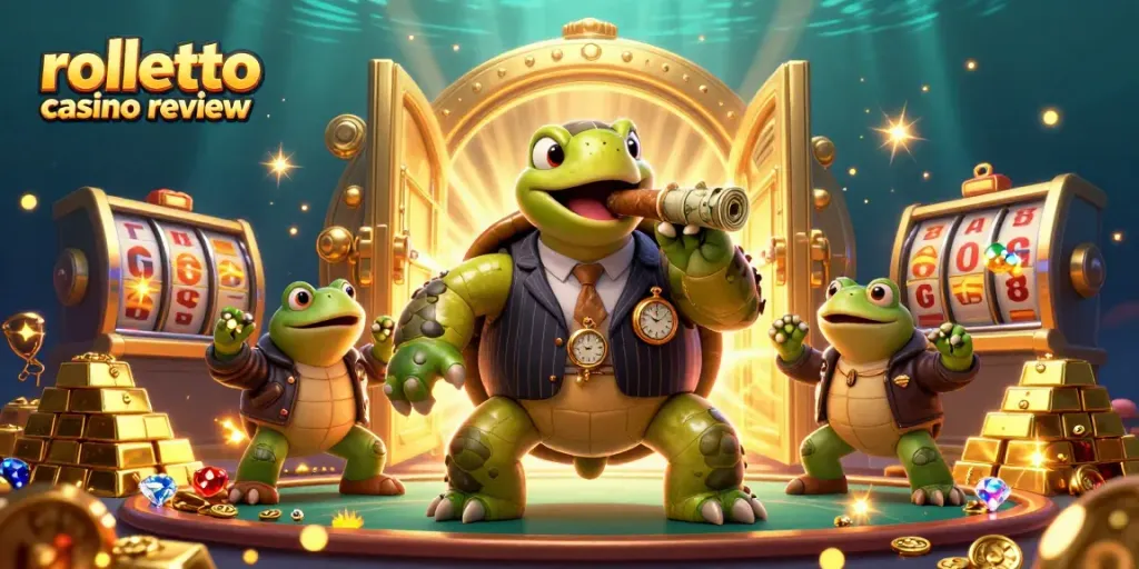 Engage with rolletto casino review through this vibrant 3D illustration showcasing gaming excitement.